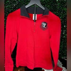 Texas Tech Red Quarter-Zip Sweatshirt with Logo